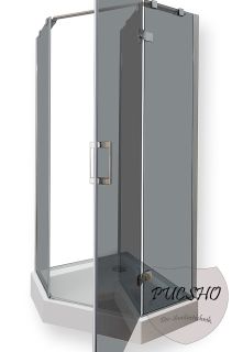 Душевой уголок Pucsho Trapez Grey 331 И0000096 90x90 с поддоном Ap 390